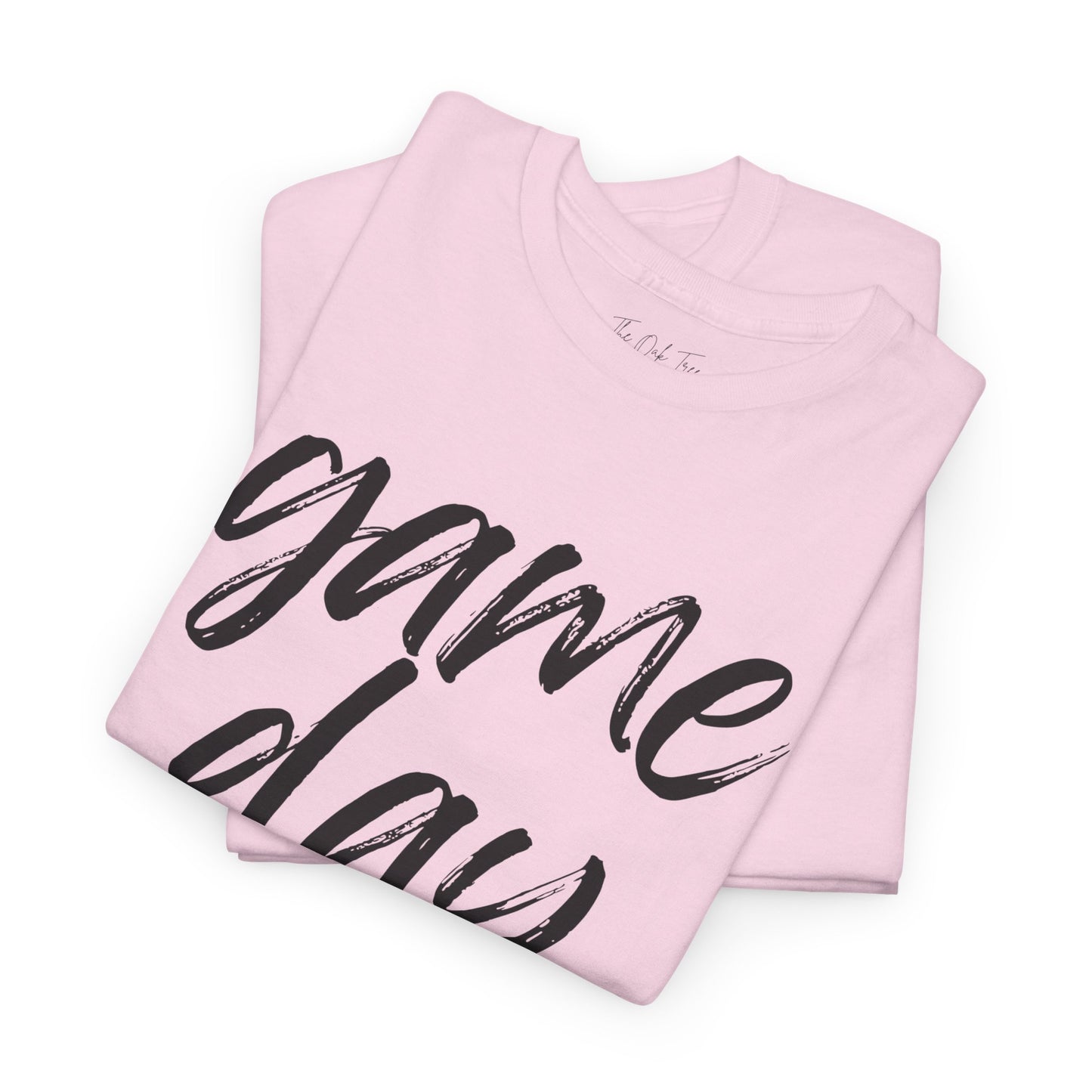 Game Day- Black Text Script Tee
