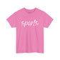 Sports- White Text Tee