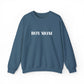 Embroidered Boy Mom Crewneck Sweatshirt — Mom Life Pullover