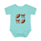 Baby Bodysuit — Football & Bow Pattern Infant Onesie (Cute Game Day Outfit)