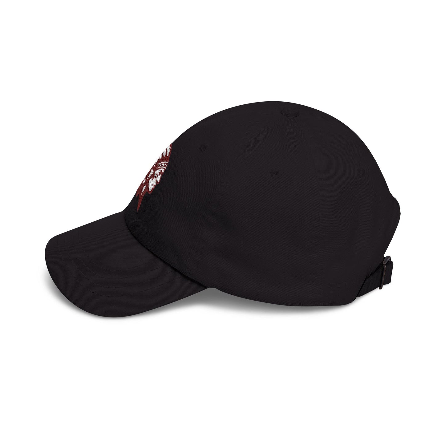 Embroidered CW Indians Mascot— Classic White Baseball Hat
