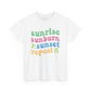 Sunrise Sunburn Sunset Repeat Unisex Heavy Cotton Tee