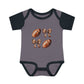 Baby Bodysuit — Football & Bow Pattern Infant Onesie (Cute Game Day Outfit)