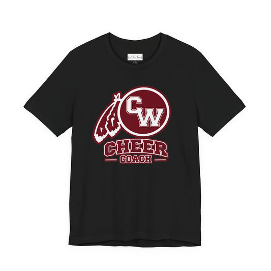 Cheer Coach T-Shirt – CW Mascot Vintage Pom Design