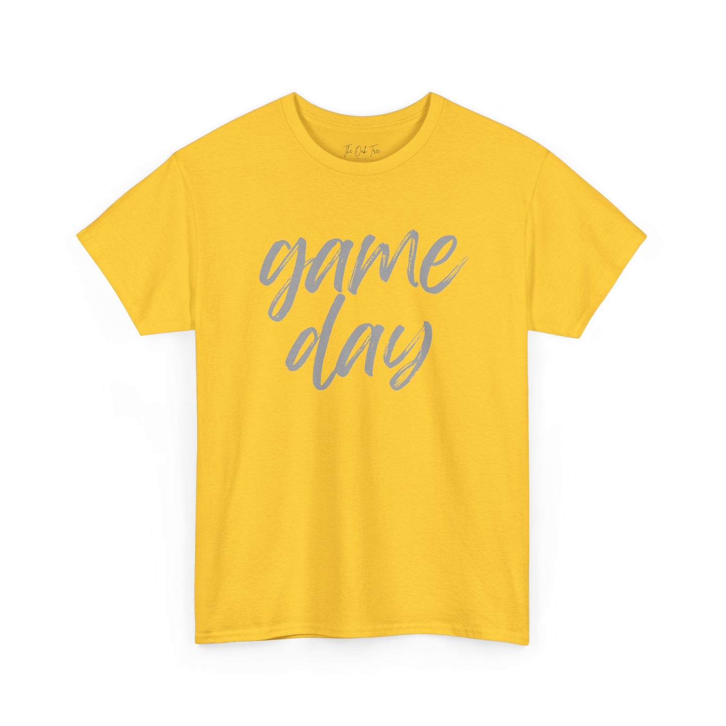 Game Day- Grey Text Script Tee