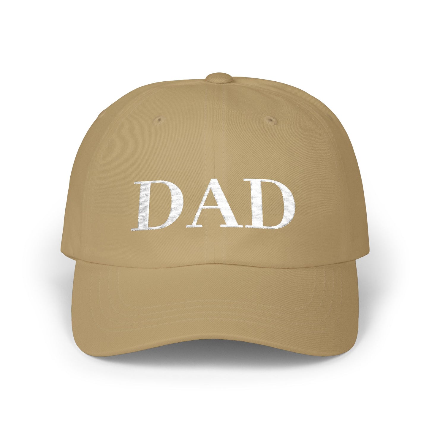 Dad Cap – Classic Beige Hat with ‘DAD’ Embroidered Text, Father’s Day Gift
