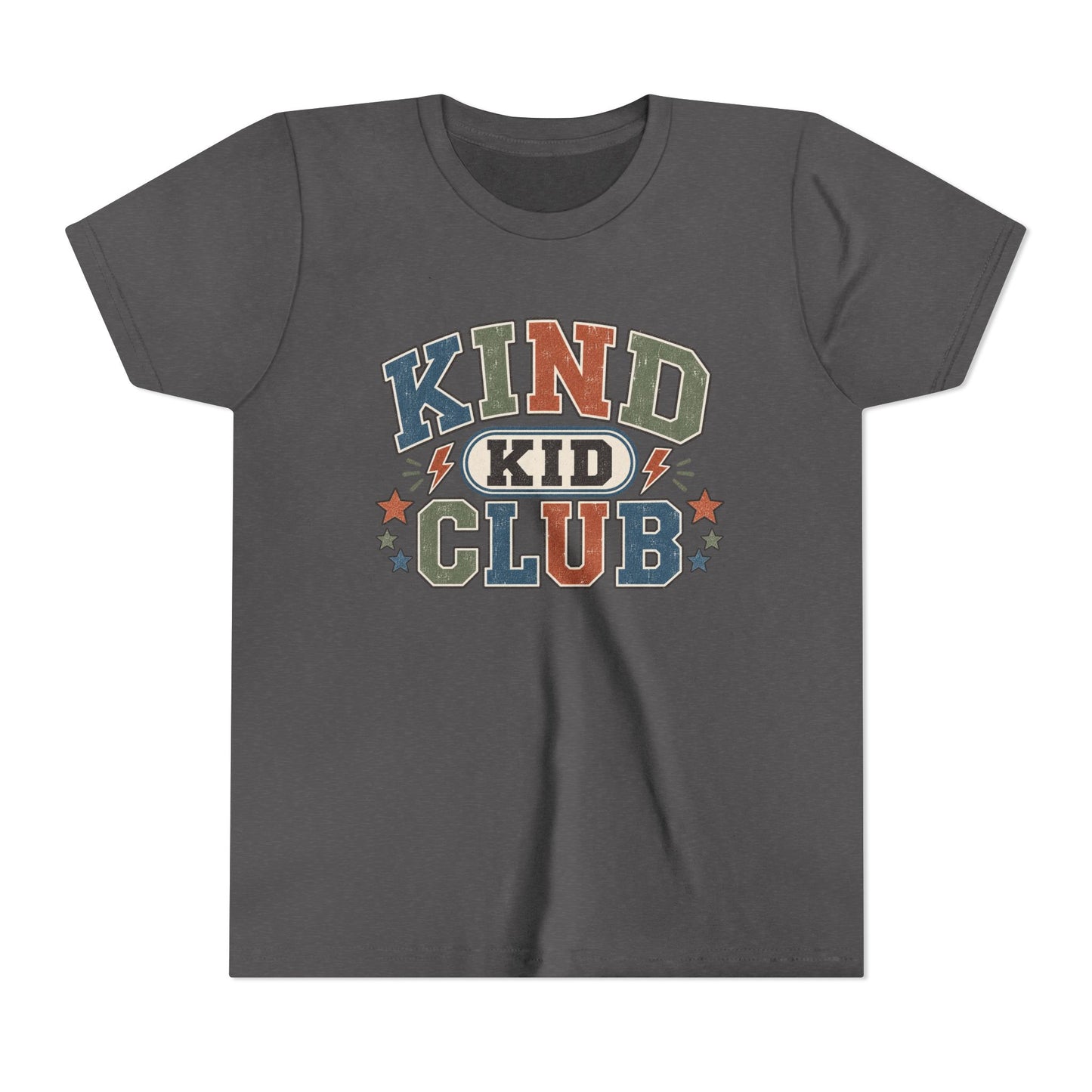 Kind Kid Club Youth Tee — Retro Positive Kids Shirt