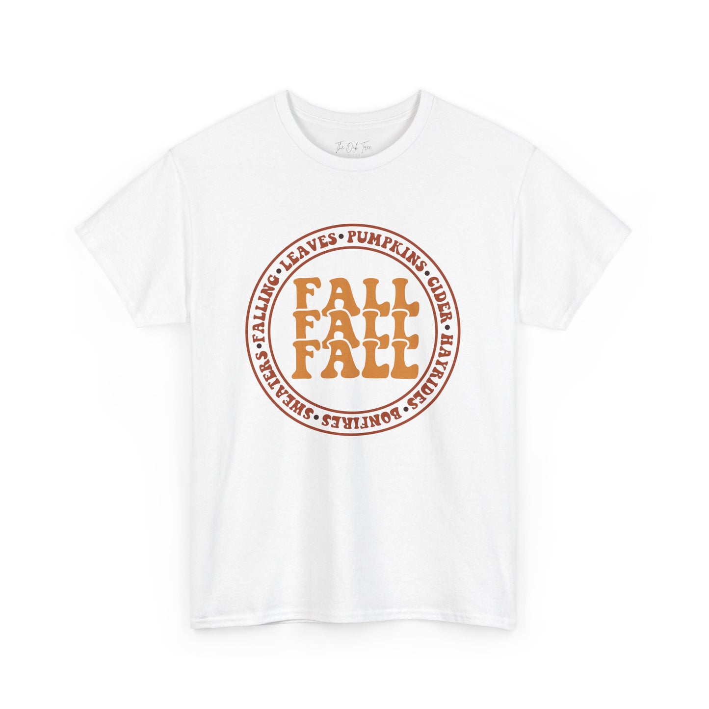 Falling Leaves Pumpkins Cider Hayrides Bonfires Sweaters Unisex Heavy Cotton Tee