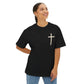 Oversized & Boxy Lift Heavy Pray Hard  Tee — Faith & Fitness Tee