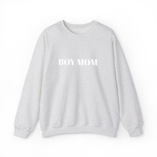 Embroidered Boy Mom Crewneck Sweatshirt — Mom Life Pullover