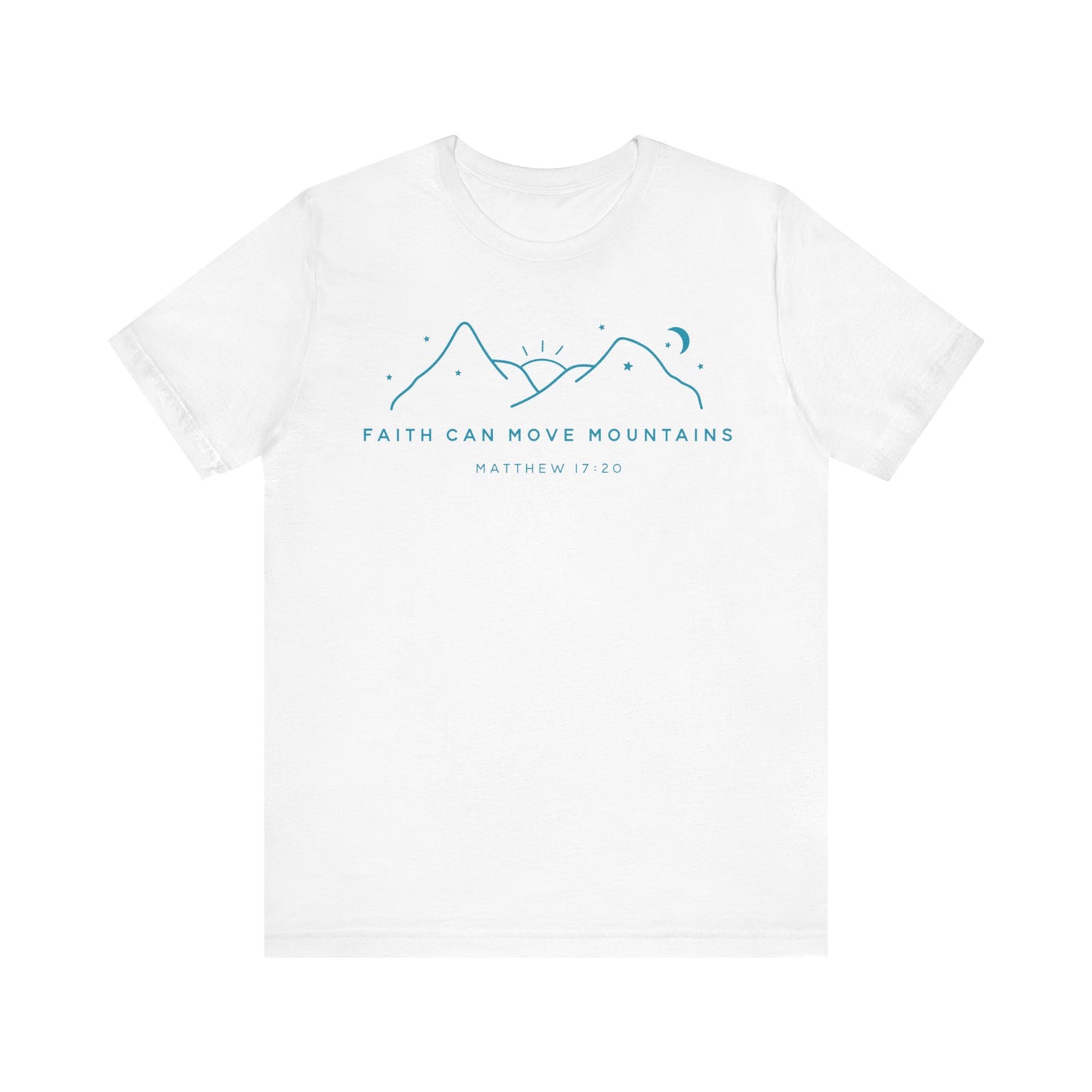 Faith Can Move Mountains Unisex Jersey Short Sleeve Tee