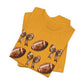 Football & Bows Tee — Cute Game Day Shirt for Fans & Moms