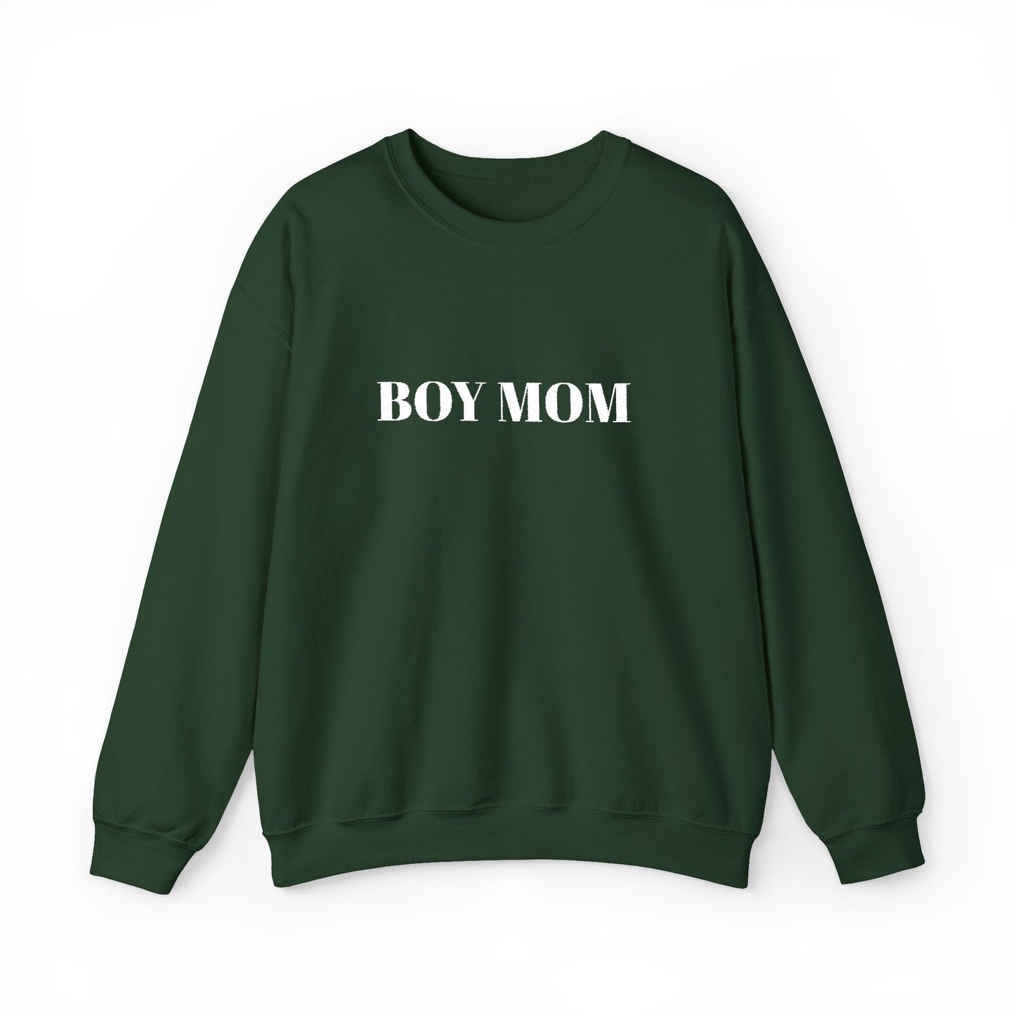 Embroidered Boy Mom Crewneck Sweatshirt — Mom Life Pullover