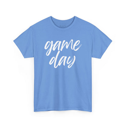 Game Day- White Text Script Tee