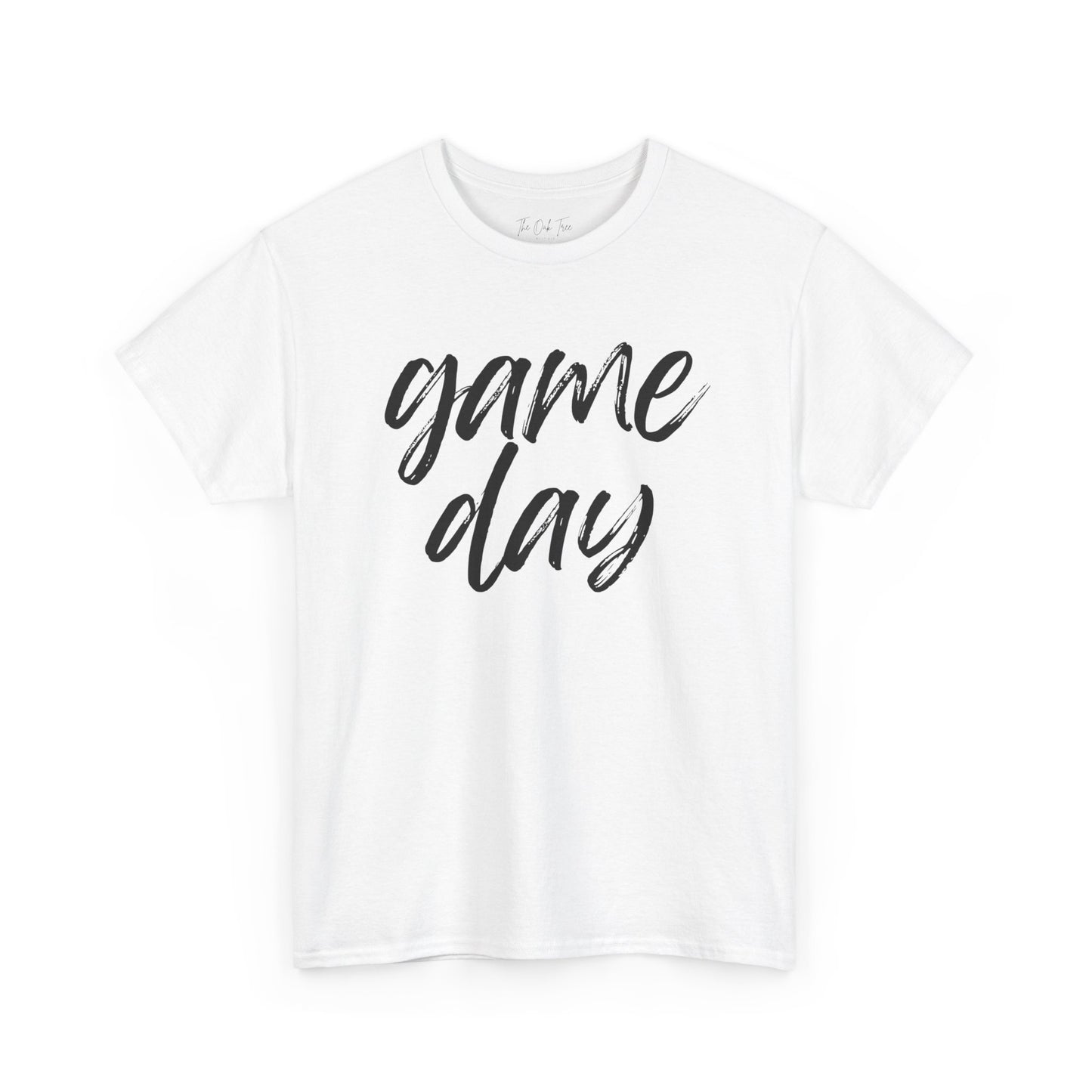 Game Day- Black Text Script Tee