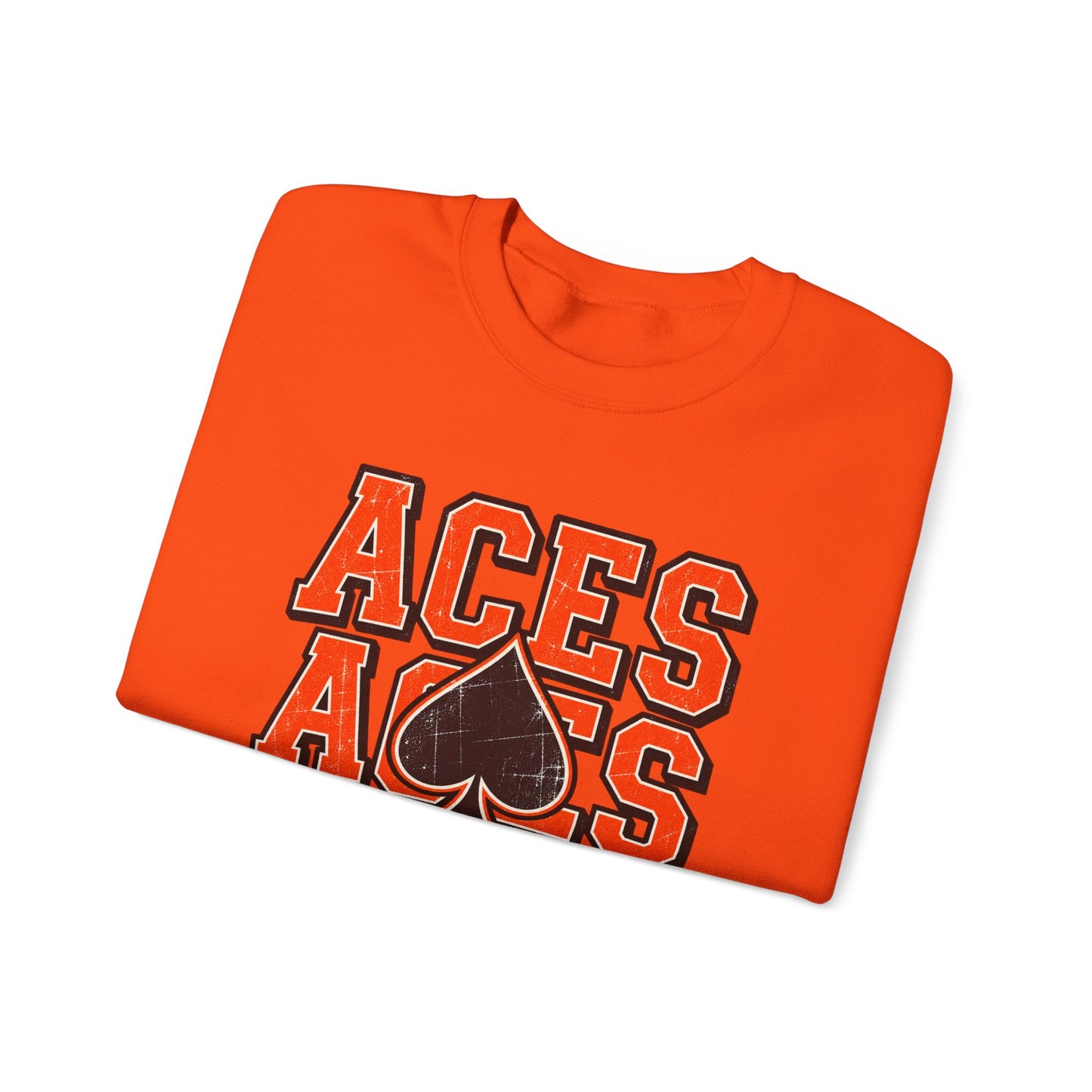 Amanda-Clearcreek Aces Stacked Crewneck Sweatshirt