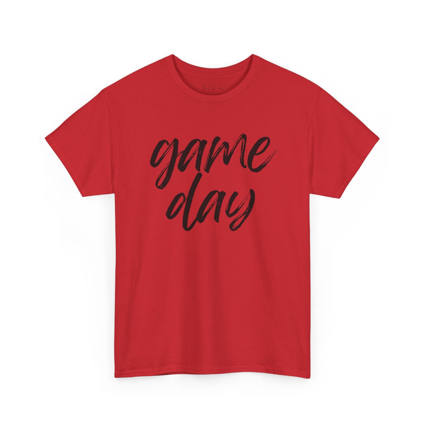 Game Day- Black Text Script Tee