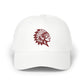 Embroidered CW Indians Mascot— Classic White Baseball Hat