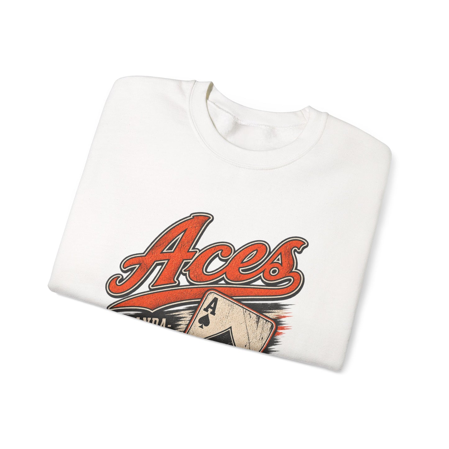 Amanda-Clearcreek Aces Vintage Card Crewneck Sweatshirt