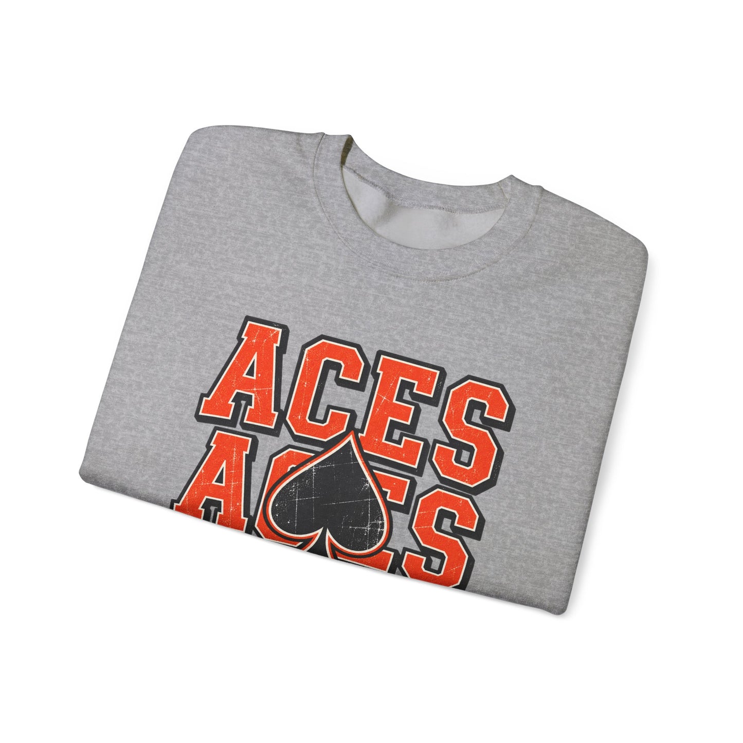 Amanda-Clearcreek Aces Stacked Crewneck Sweatshirt