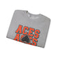Amanda-Clearcreek Aces Stacked Crewneck Sweatshirt