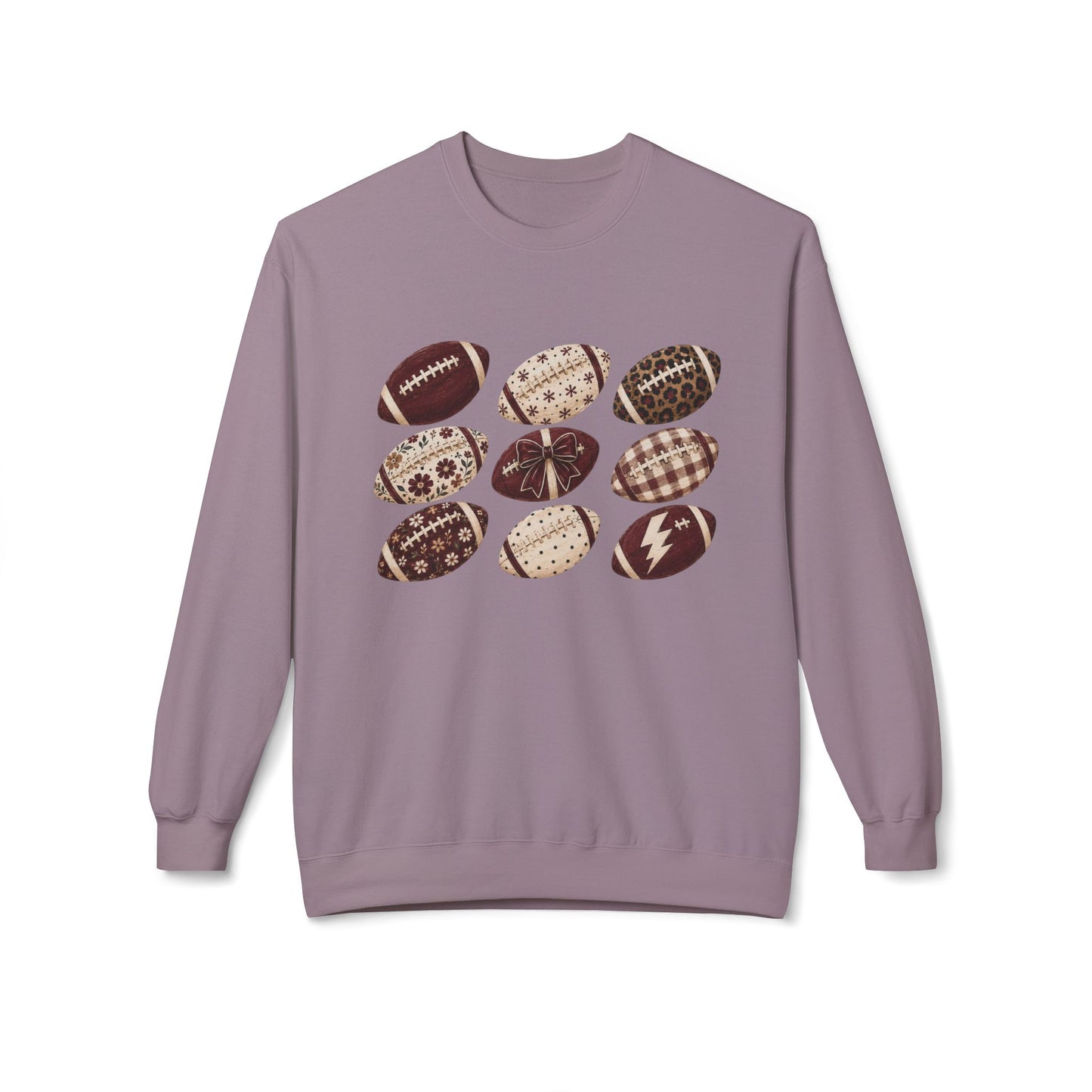 Vintage Pattern Football Crewneck Sweatshirt