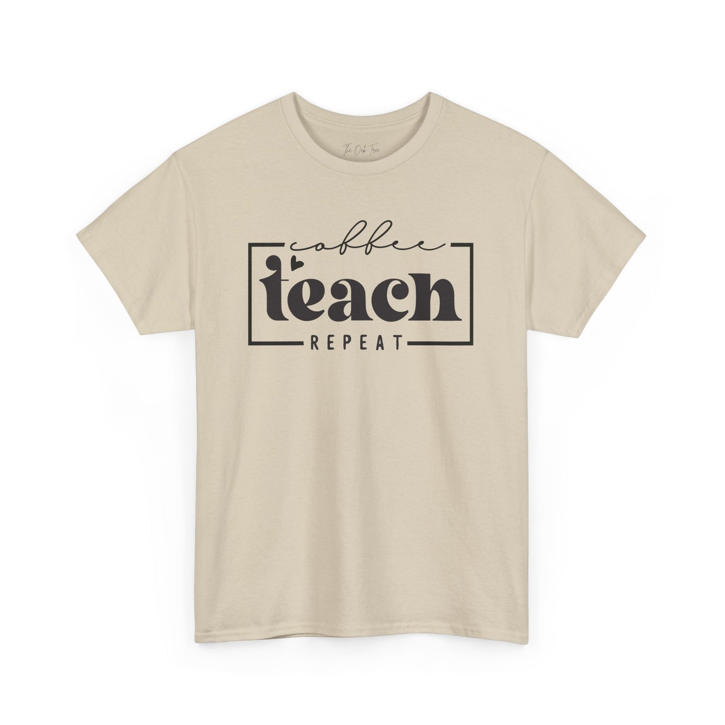 Coffee Teach Repeat Unisex Heavy Cotton Tee