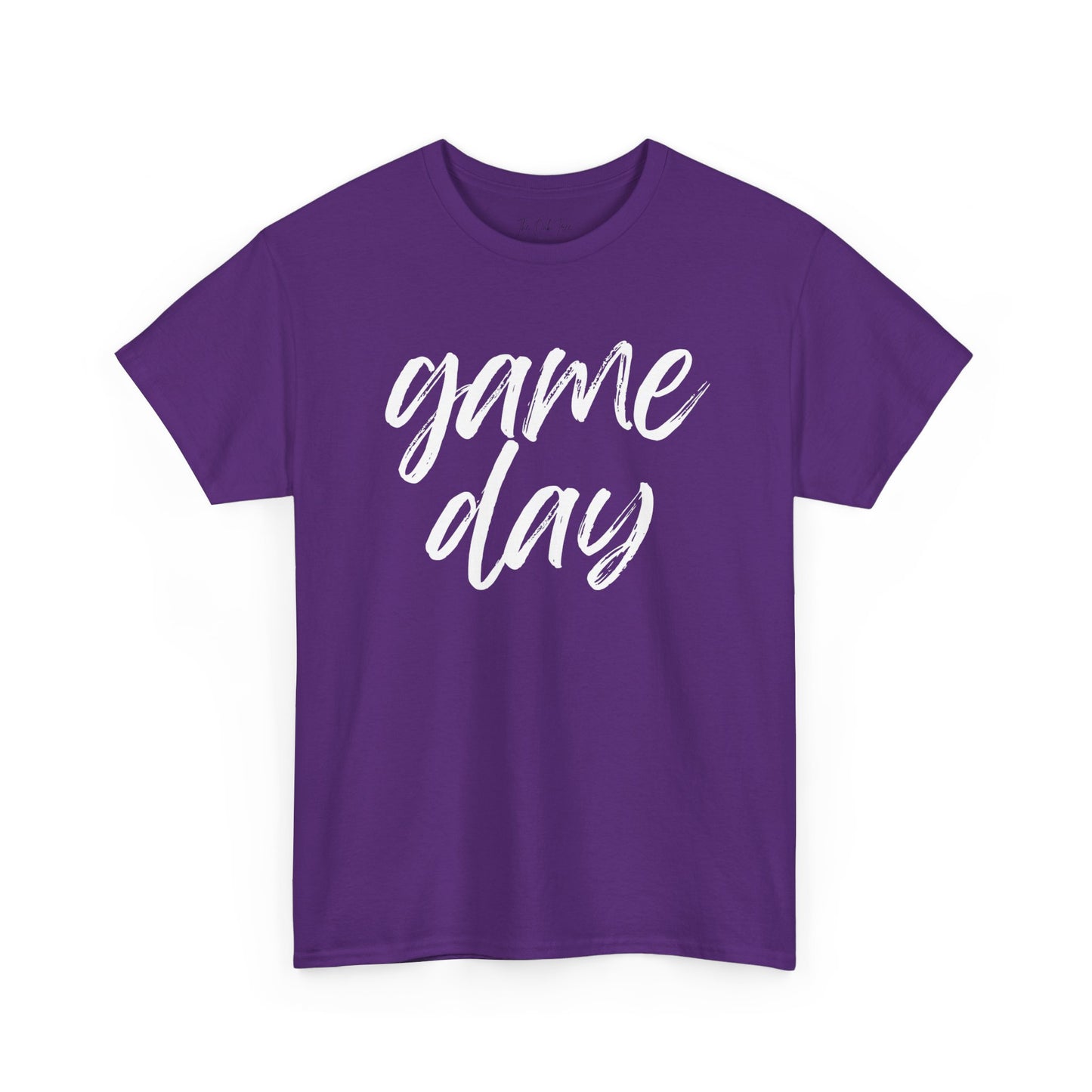 Game Day- White Text Script Tee