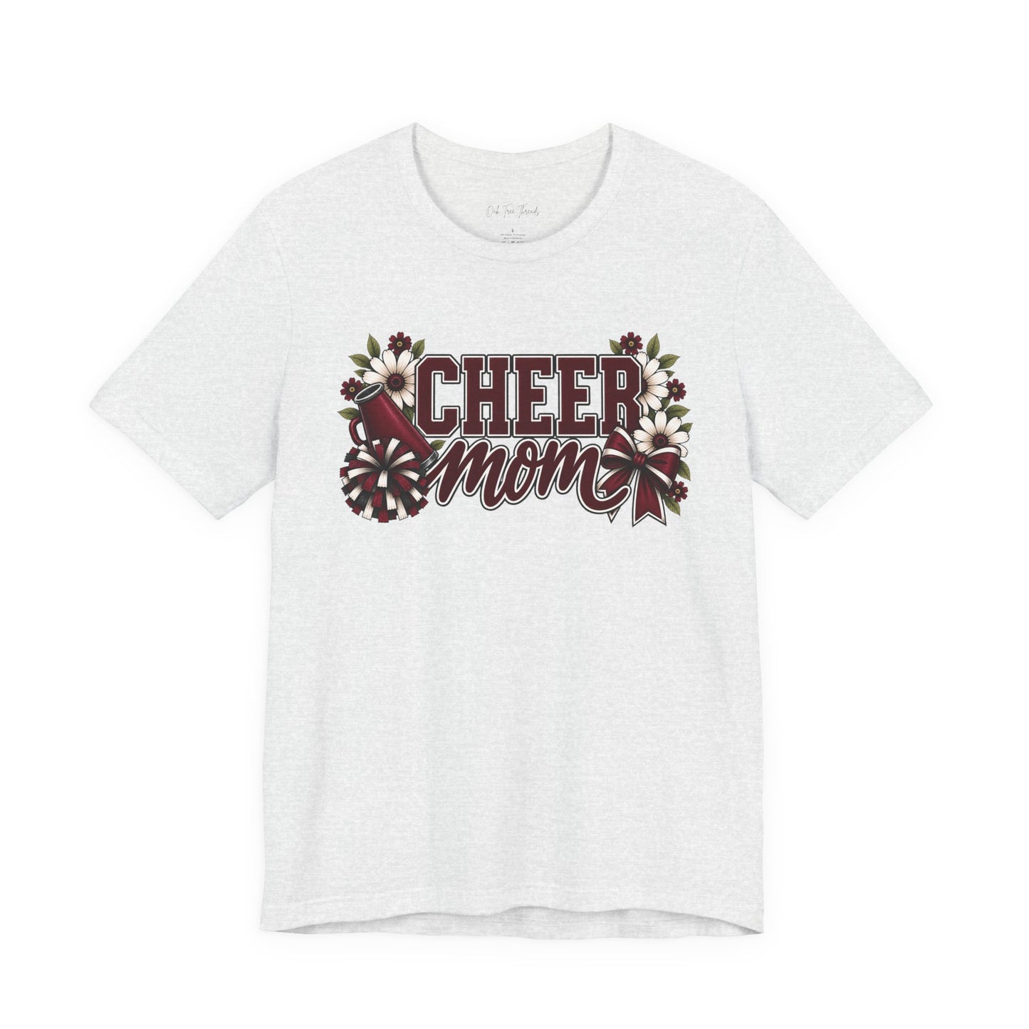 Cheer Mom T-Shirt — Floral Pom Pom Cheerleader Mom Tee