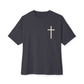 Oversized & Boxy Lift Heavy Pray Hard  Tee — Faith & Fitness Tee
