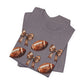 Football & Bows Tee — Cute Game Day Shirt for Fans & Moms