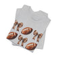 Football & Bows Tee — Cute Game Day Shirt for Fans & Moms