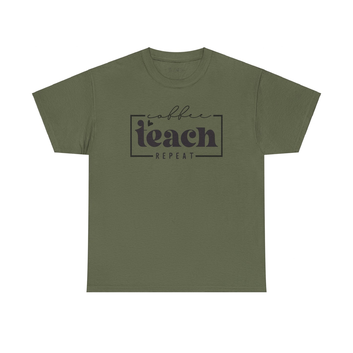Coffee Teach Repeat Unisex Heavy Cotton Tee