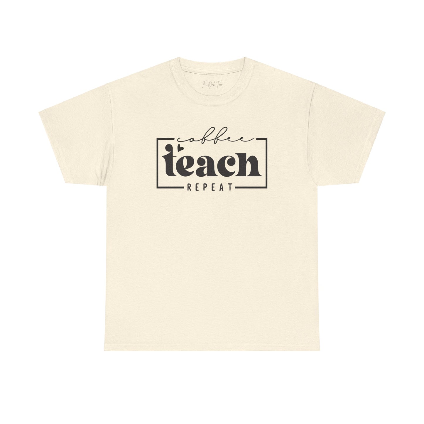Coffee Teach Repeat Unisex Heavy Cotton Tee
