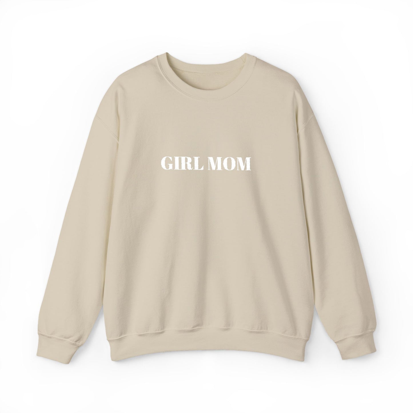 Embroidered Girl Mom Crewneck Sweatshirt-- Mom life pullover