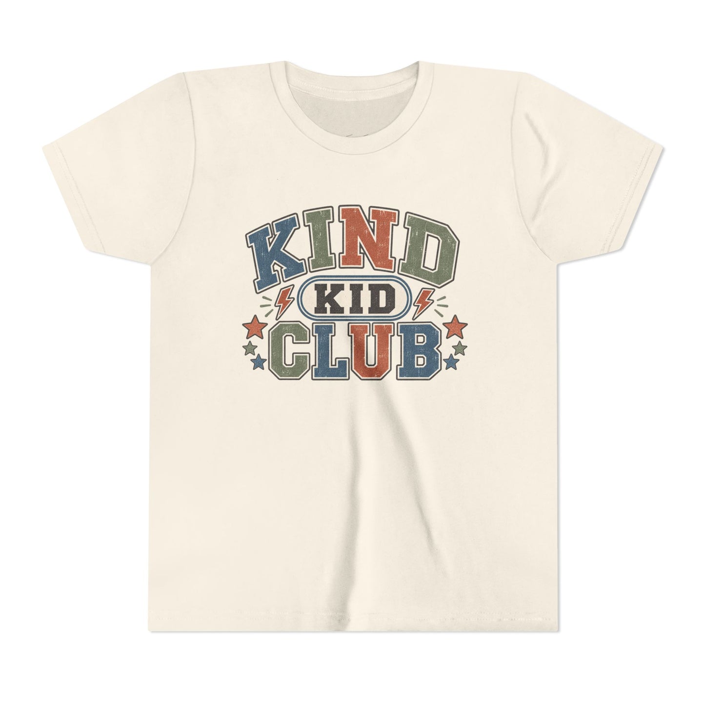 Kind Kid Club Youth Tee — Retro Positive Kids Shirt