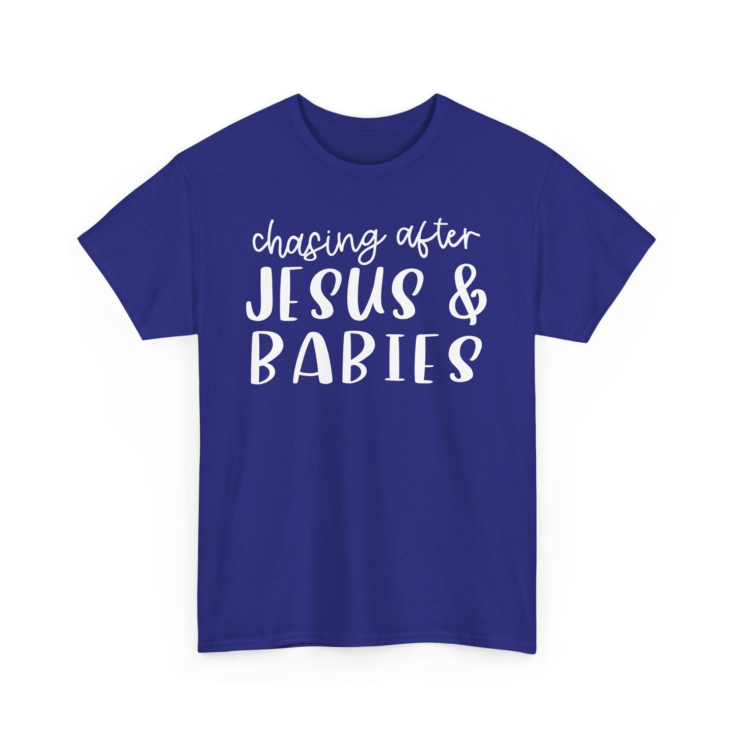 Chasing After Jesus and Babies Unisex Heavy Cotton Tee