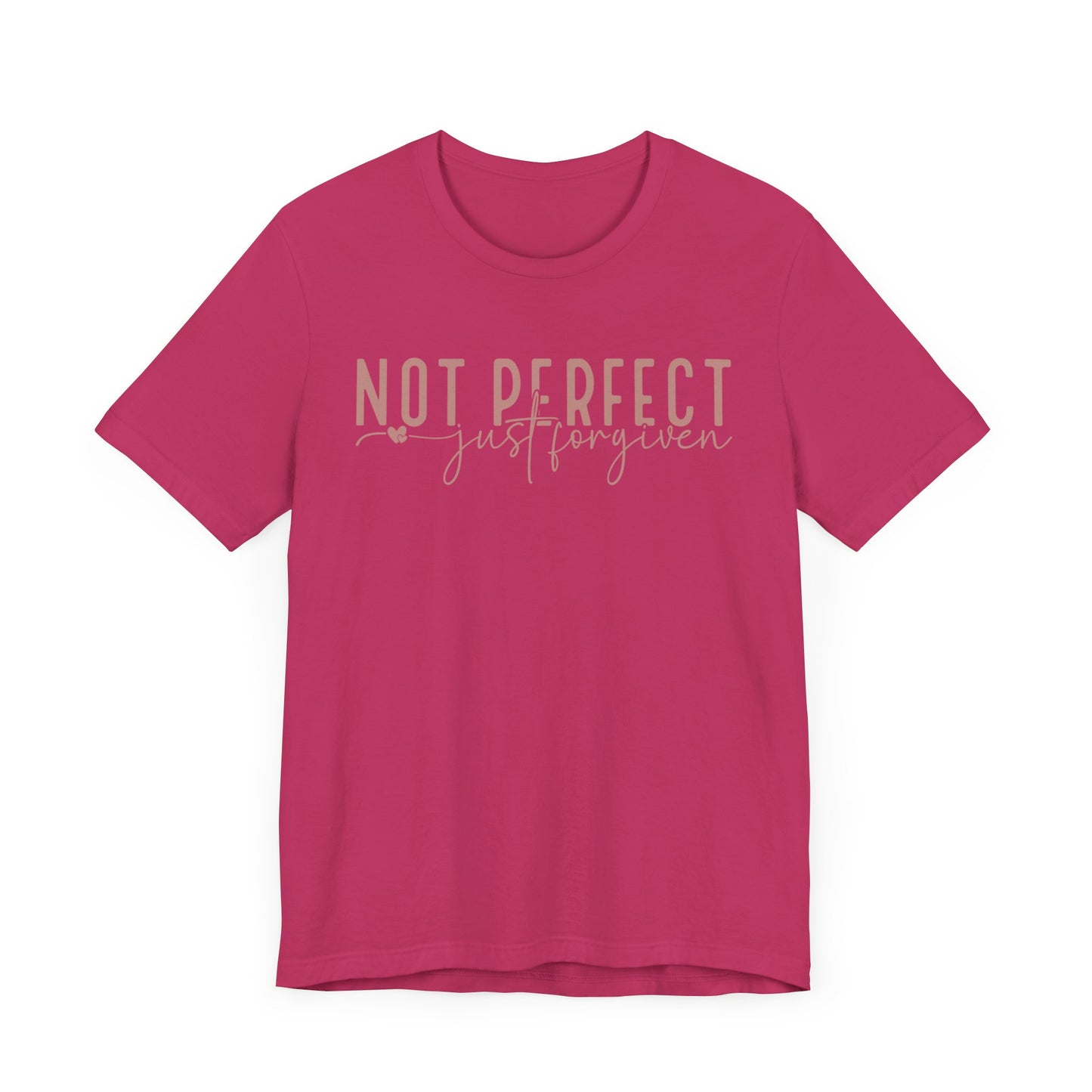 Not Perfect, Just Forgiven Unisex Jersey Short Sleeve Tee