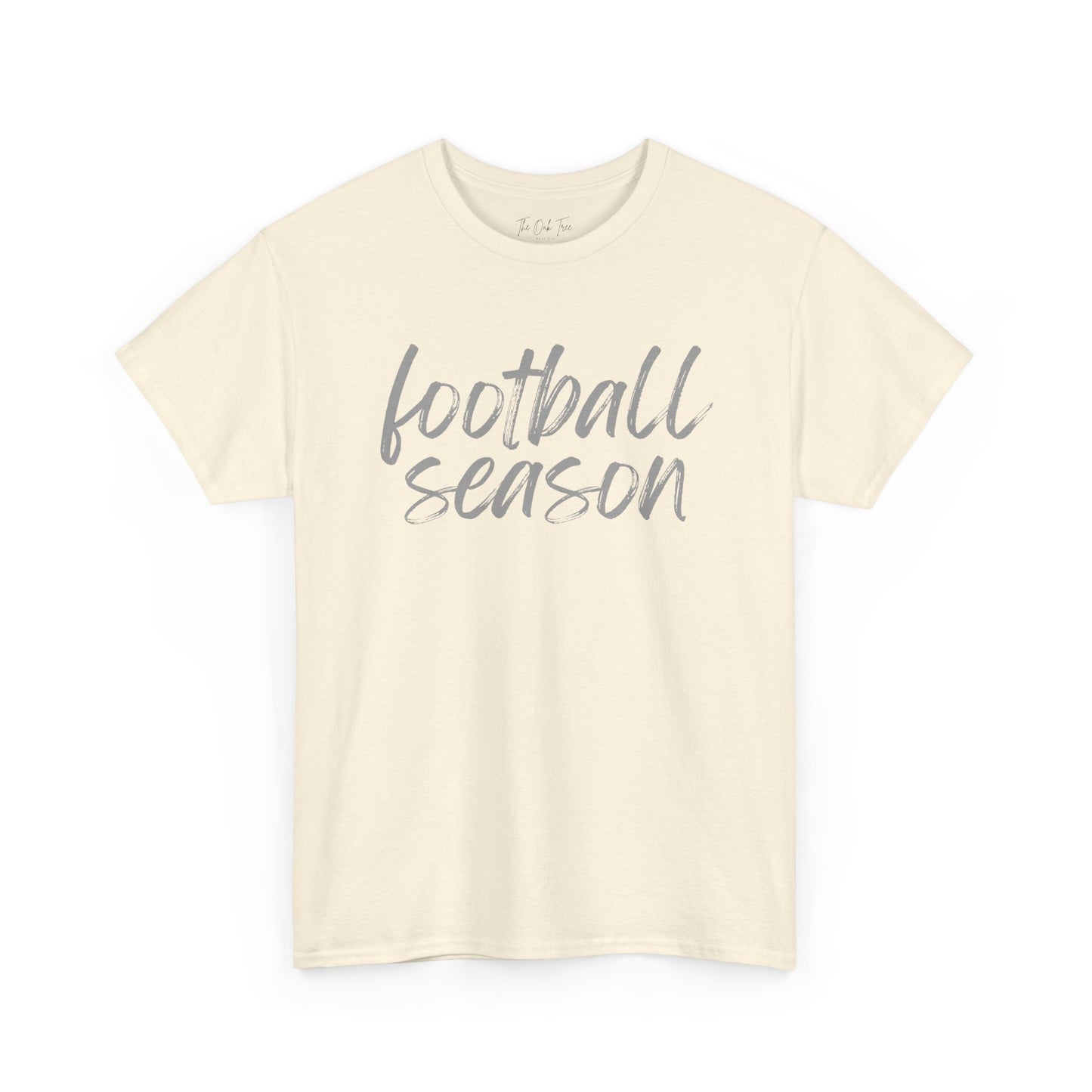 Football Season- Grey Text Tee
