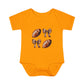 Baby Bodysuit — Football & Bow Pattern Infant Onesie (Cute Game Day Outfit)