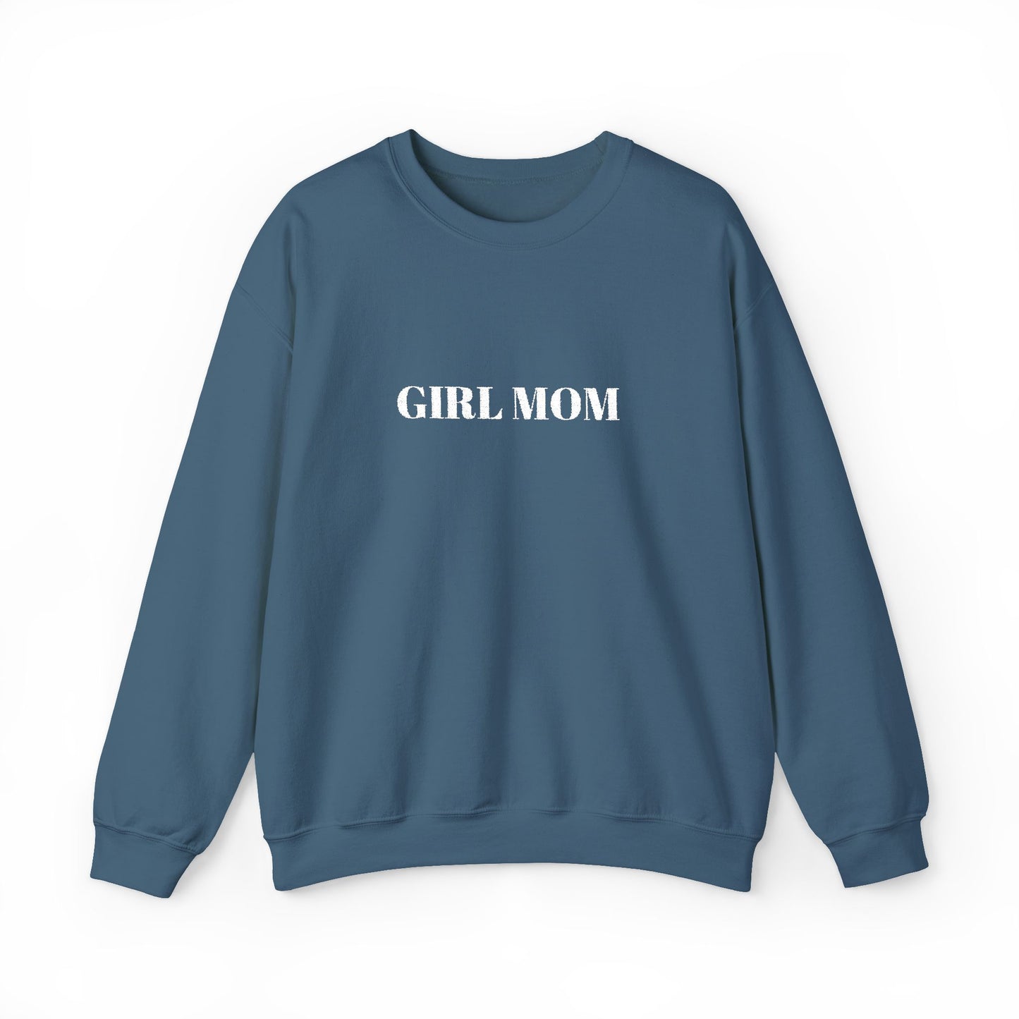 Embroidered Girl Mom Crewneck Sweatshirt-- Mom life pullover