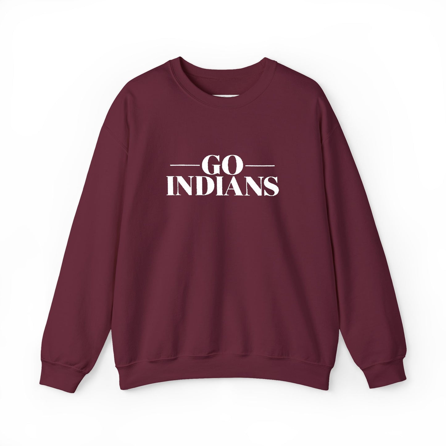 Embroidered Crewneck Sweatshirt - Go Indians