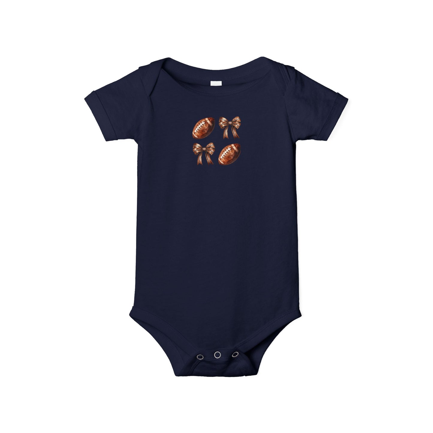 Baby Football Bodysuit – Cute Tiny Fan Infant One-Piece (BELLA + CANVAS)
