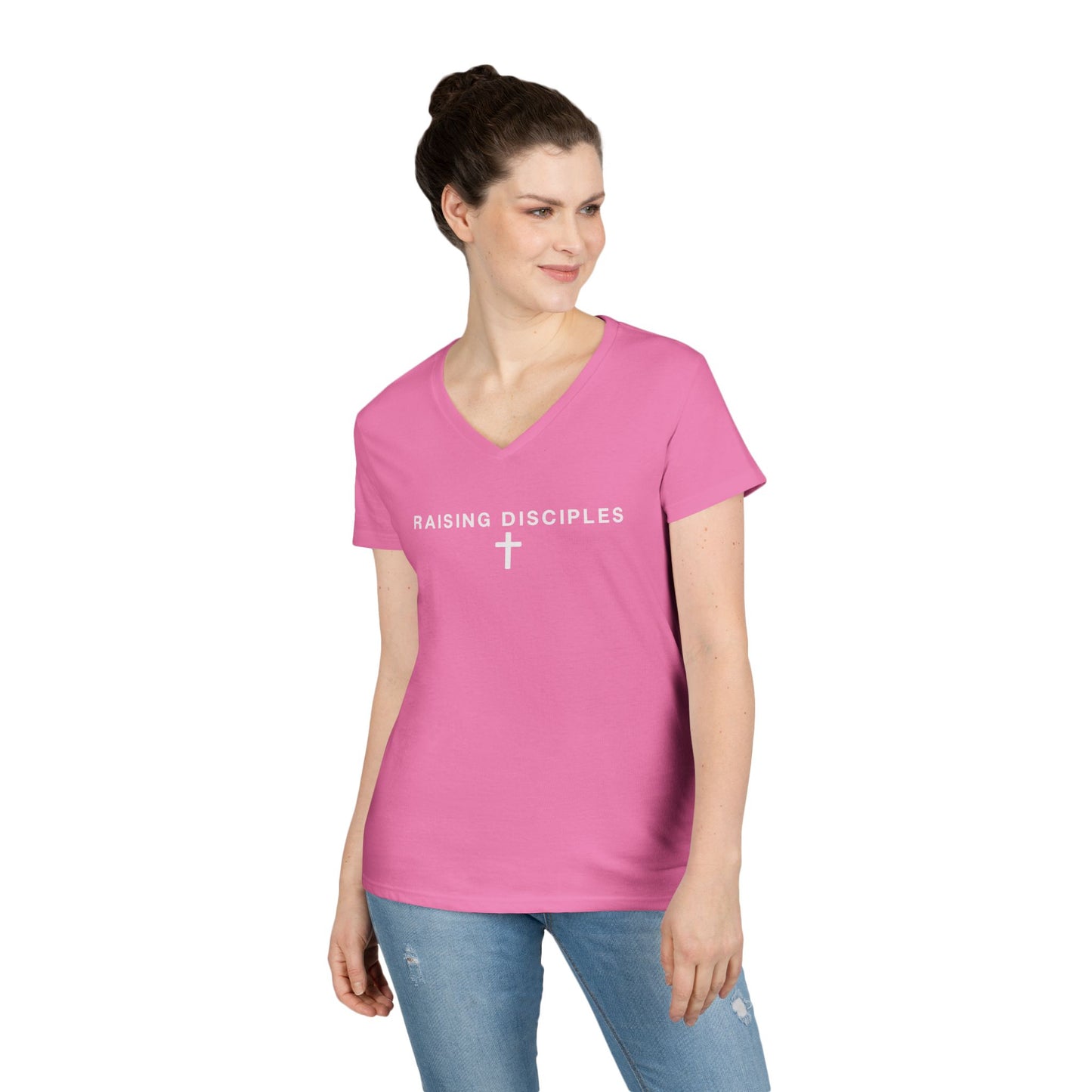 Raising Disciples Women’s V-Neck Tee