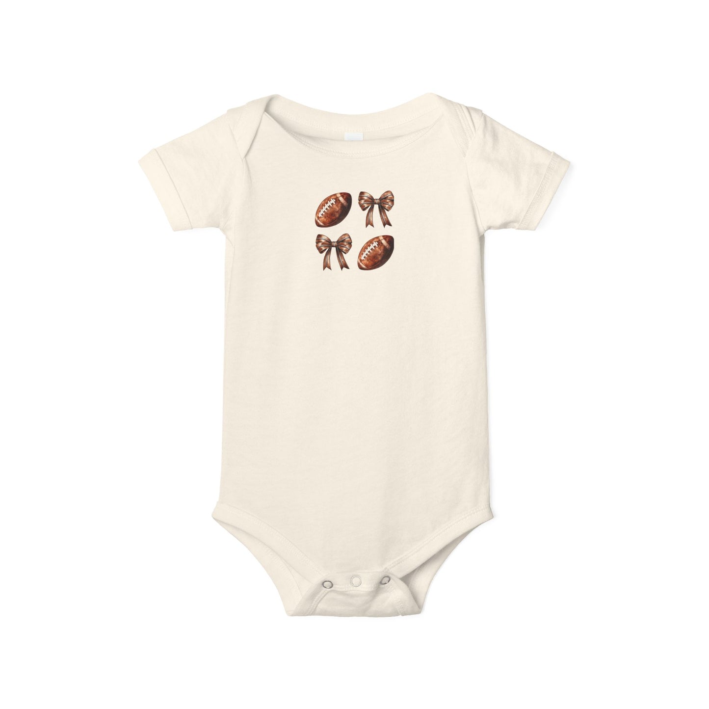 Baby Football Bodysuit – Cute Tiny Fan Infant One-Piece (BELLA + CANVAS)