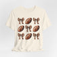 Football & Bows Tee — Cute Game Day Shirt for Fans & Moms