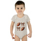 Baby Bodysuit — Football & Bow Pattern Infant Onesie (Cute Game Day Outfit)