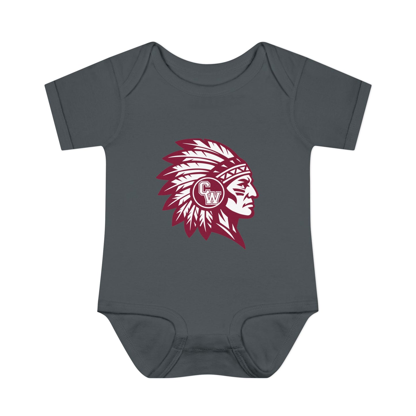 Infant Bodysuit — Maroon CW Indians Logo Baby Onesie