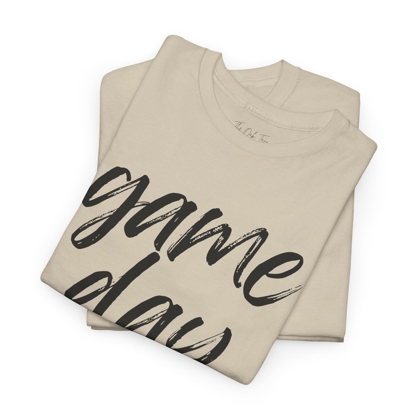 Game Day- Black Text Script Tee