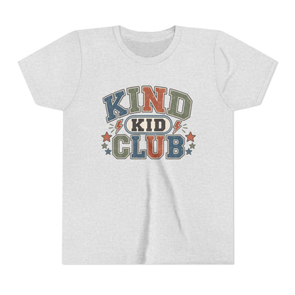 Kind Kid Club Youth Tee — Retro Positive Kids Shirt